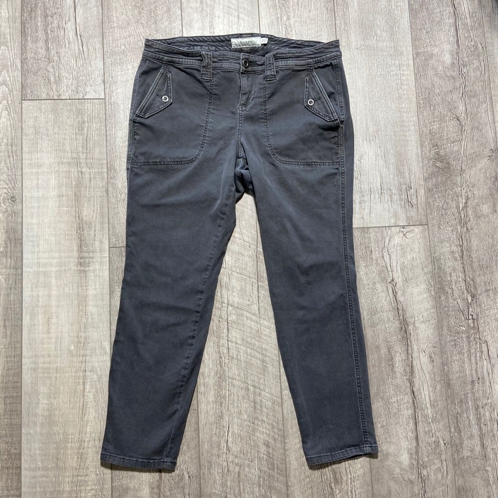 Torrid Size 12 Women’s Cropped Military Pants Gray Pockets Stretch
